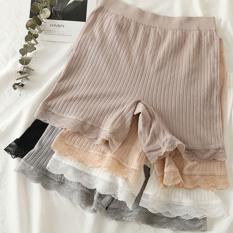 Jiashucheng Quần Lót Boxer Cotton Nguyên Chất Không Lộ Đáy Chống Chói Phong Cách Mỏng Không Uốn Cong Cho Nữ