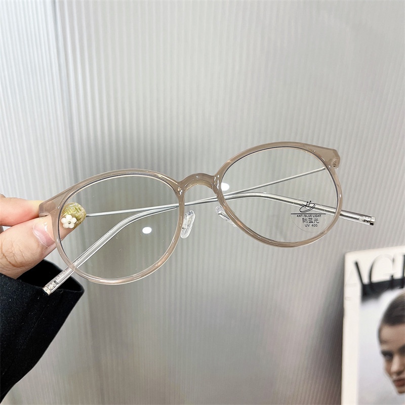 Mắt Kính Gọng Tròn Chống Ánh Sáng Xanh TR90 Thời Trang