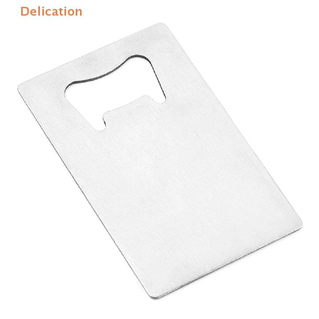 1 Dụng Cụ Mở Nắp Chai Bia S / S Hình Thẻ Bằng Thép Không Gỉ