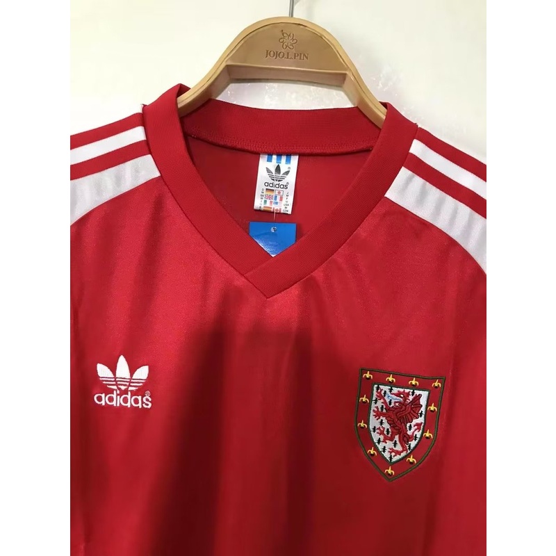 Áo Thun Thể Thao Tay Ngắn Mau Chóng Khô Ráo Phong Cách Đội Tuyển Wales 1982