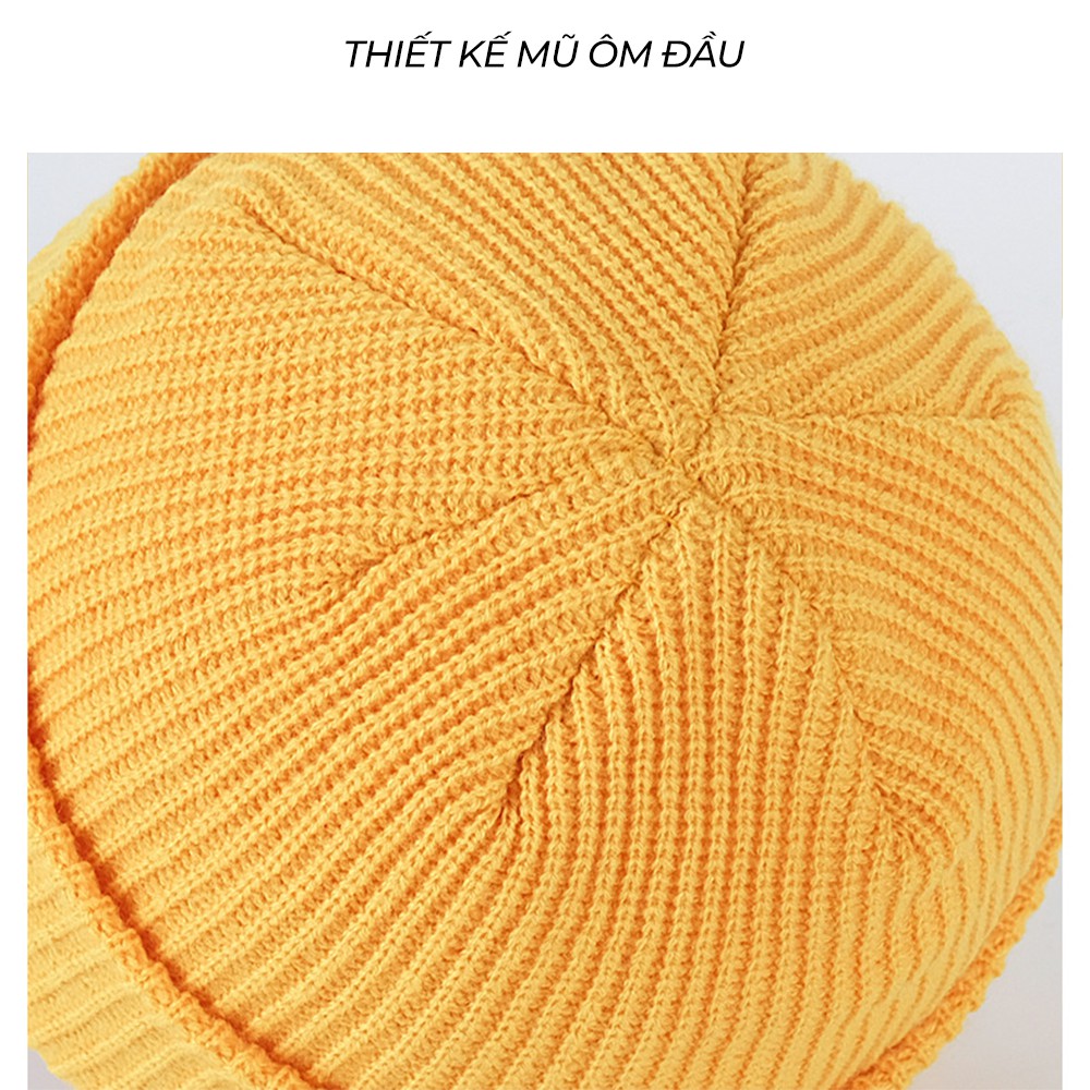 Nón len ONZ dệt kim - Mũ len Beanie nam nữ dáng ngắn nhiều màu phong cách Hàn Quốc thiết kế đơn giản ML01