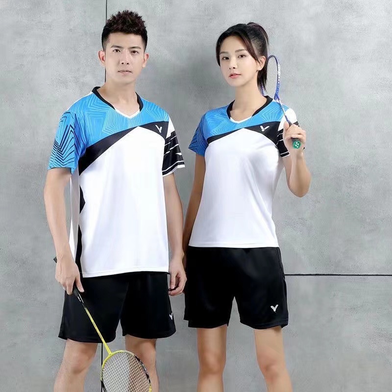Bộ Đồ Thể Thao Đánh Cầu Lông / tennis Chất Liệu Nhanh Khô Thoáng Khí Cho Nam Và Nữ