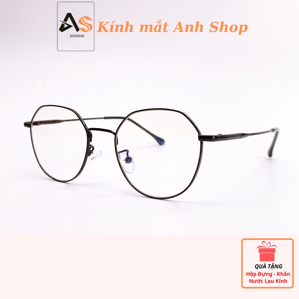 Gọng kính mắt lục giác chất liệu kim loại thanh mảnh kiểu dáng thời trang 29115