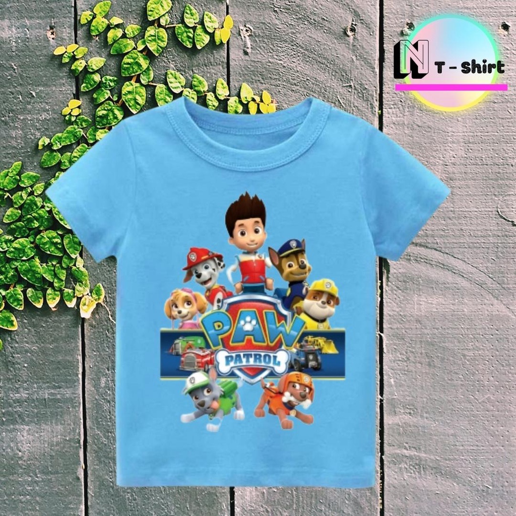 Áo phông trẻ em in hình Đội Chó Cứu Hộ Paw Patrol, Áo cotton mặc mát thoải mái NTShirt 04