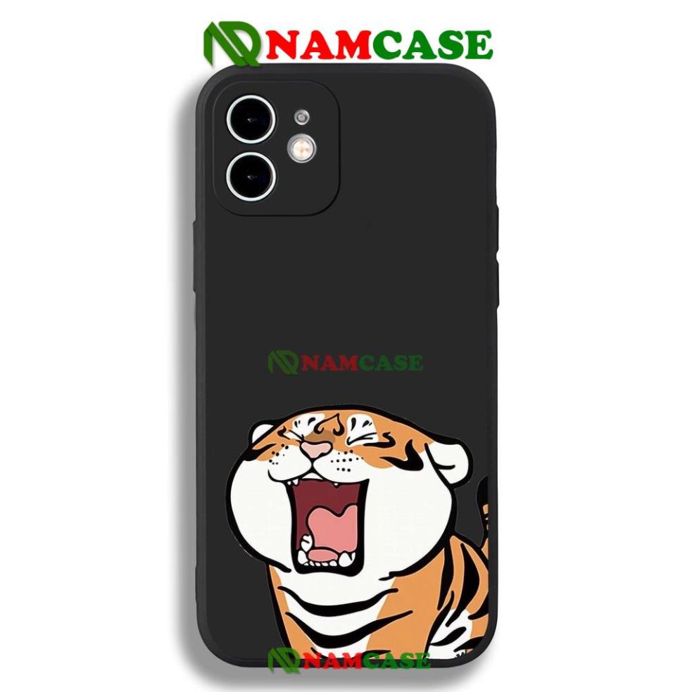 Ốp lưng iPhone cạnh viền vuông silicon mềm dẻo bảo vệ camera cho iphone 6/6s/7/8/X/XS/Xr/11/12/13 Pro Plus Max Hổ Cute
