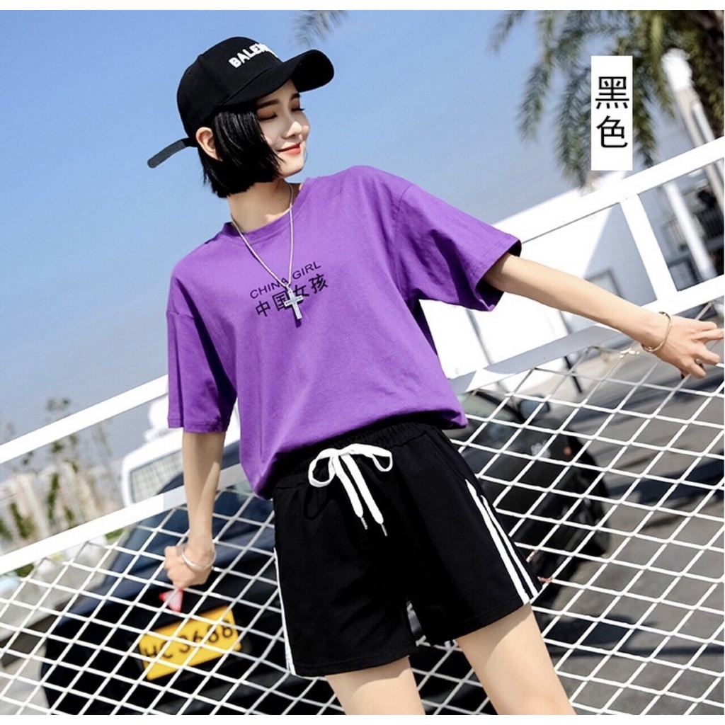 quần đùi nữ chạy viền 2 bên hông thun cotton mềm mịn co giản 38kg-60kg | BigBuy360 - bigbuy360.vn