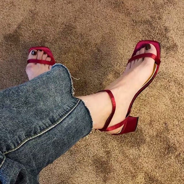 [ORDER] Sandal dây mảnh quai lụa [ảnh thật ở cuối]