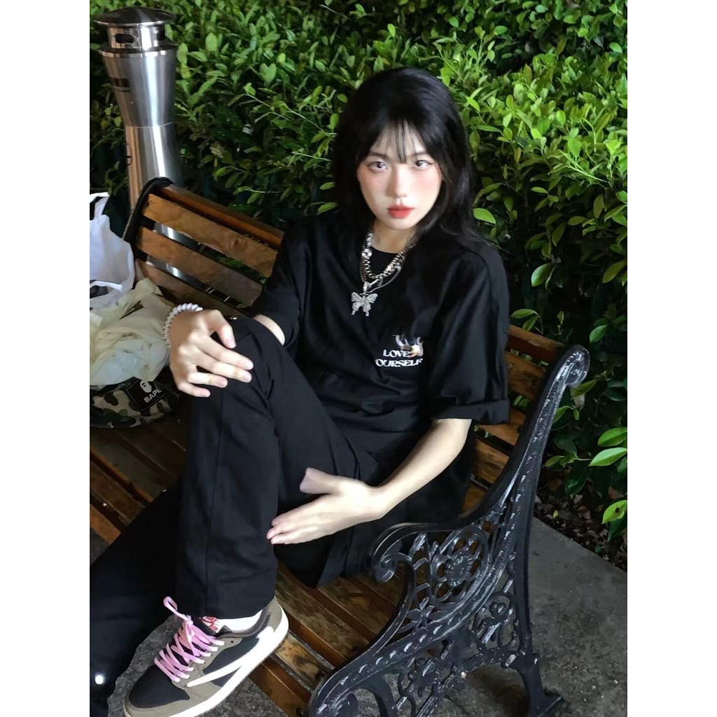 NRVP Ready Stock Korean Style Oversized  Fashion Summer Short sleeve T shirt Fashion Clothing Round Neck Women Tees