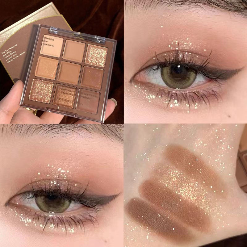 Phấn Mắt Màu Sắc Chocolate Chín Ngày Ánh Ngọc Trai Sáng Bóng