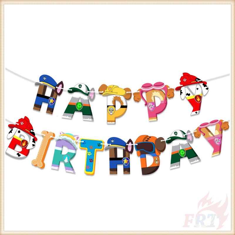 Băng rôn chúc mừng sinh nhật thiết kế theo chủ đề Paw Patrol độc đáo dễ thương