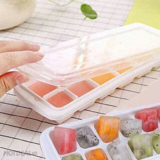 Khay nhựa làm đá có nắp 8 viên Việt Nhật