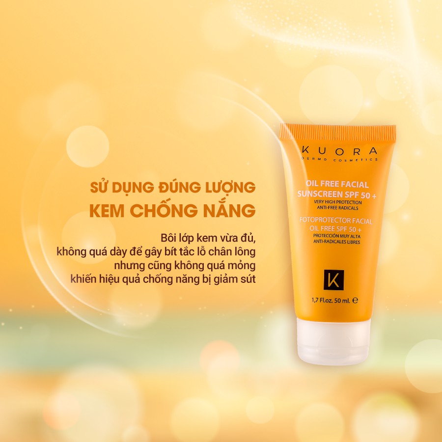 Kem Chống Nắng Dạng Sữa Lỏng Không Nhờn Rít Kuora Sunscreen SPF50+ 50ml | BigBuy360 - bigbuy360.vn