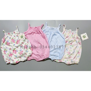 Combo set 2 romper đùi hai dây bé gái little me cực xinh