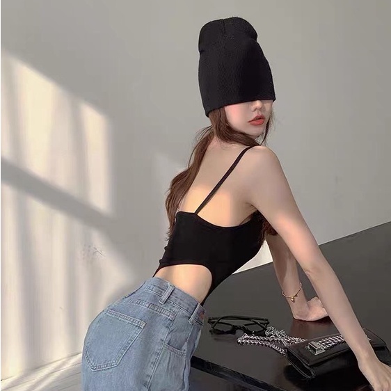 ☜♂۞Áo bodysuit nữ hai dây hở lưng, liền thân ôm body tôn dáng - chất liệu mềm mại. | BigBuy360 - bigbuy360.vn