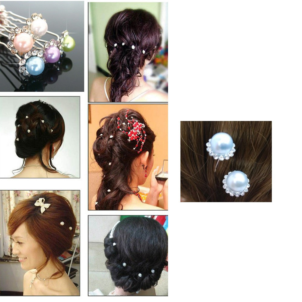 Bộ 20 cái trâm cài tóc cô dâu đính ngọc trai giả