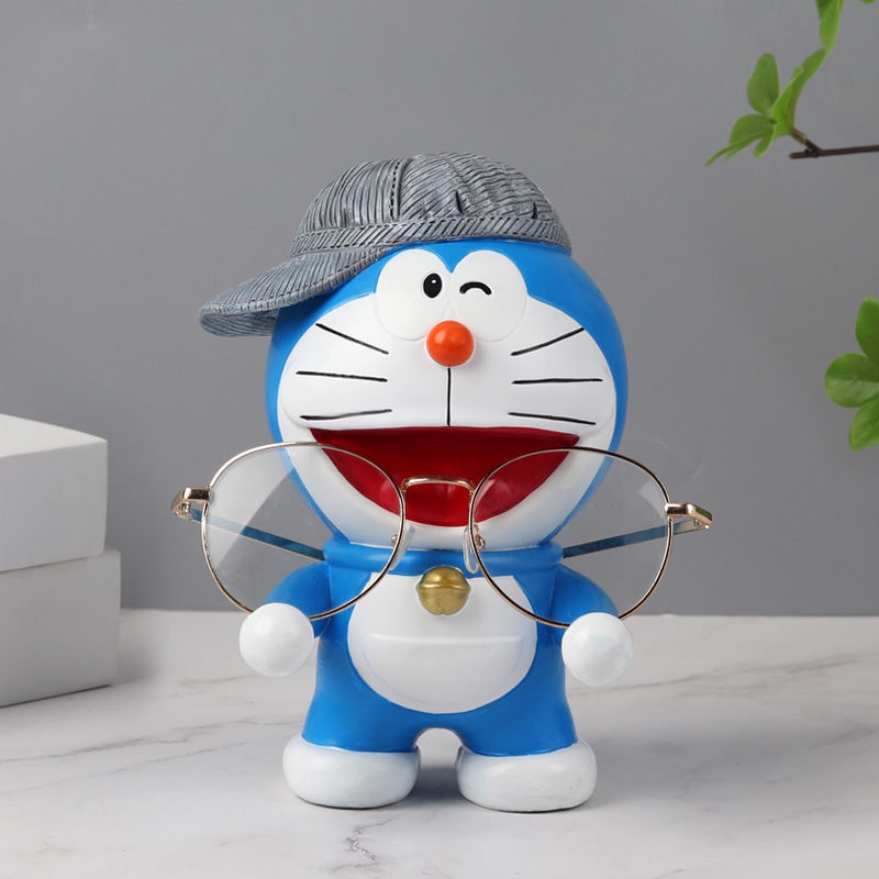 Giá Đỡ Mắt Kính Hình Doraemon Nhỏ Nhắn Xinh Xắn Trang Trí Nội Thất Hoạt Hình người giữ kính vật trang trí