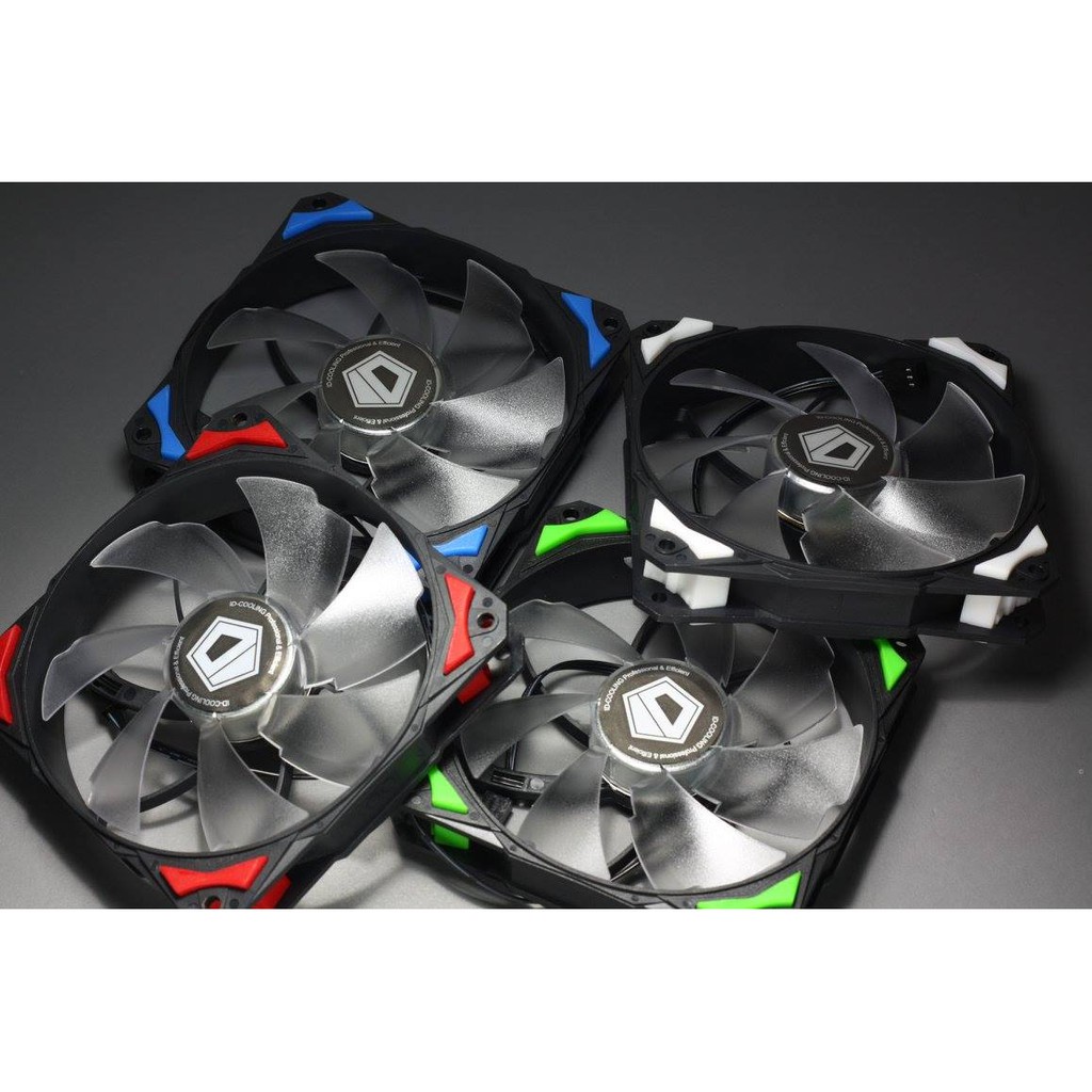 Quạt Fan Case 12cm ID Cooling PL-12025 - Led đẹp (đỏ, xanh dương, trắng, xanh lá), 2200RPM, sức gió lớn