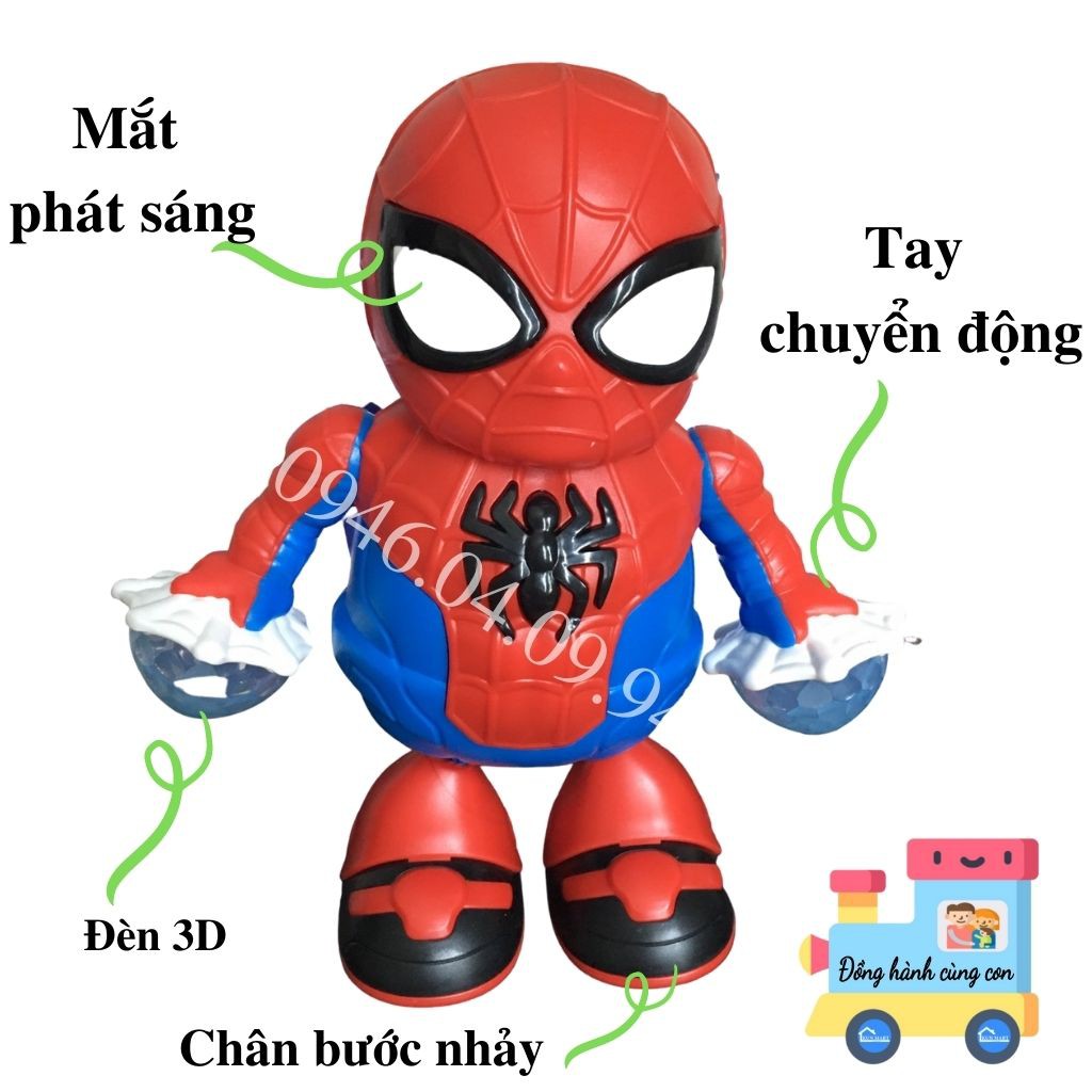 Đồ chơi phát nhạc FREESHIPSiêu Nhân Người Nhện SPIDER MAN nhảy sôi động đáng yêu cho bé