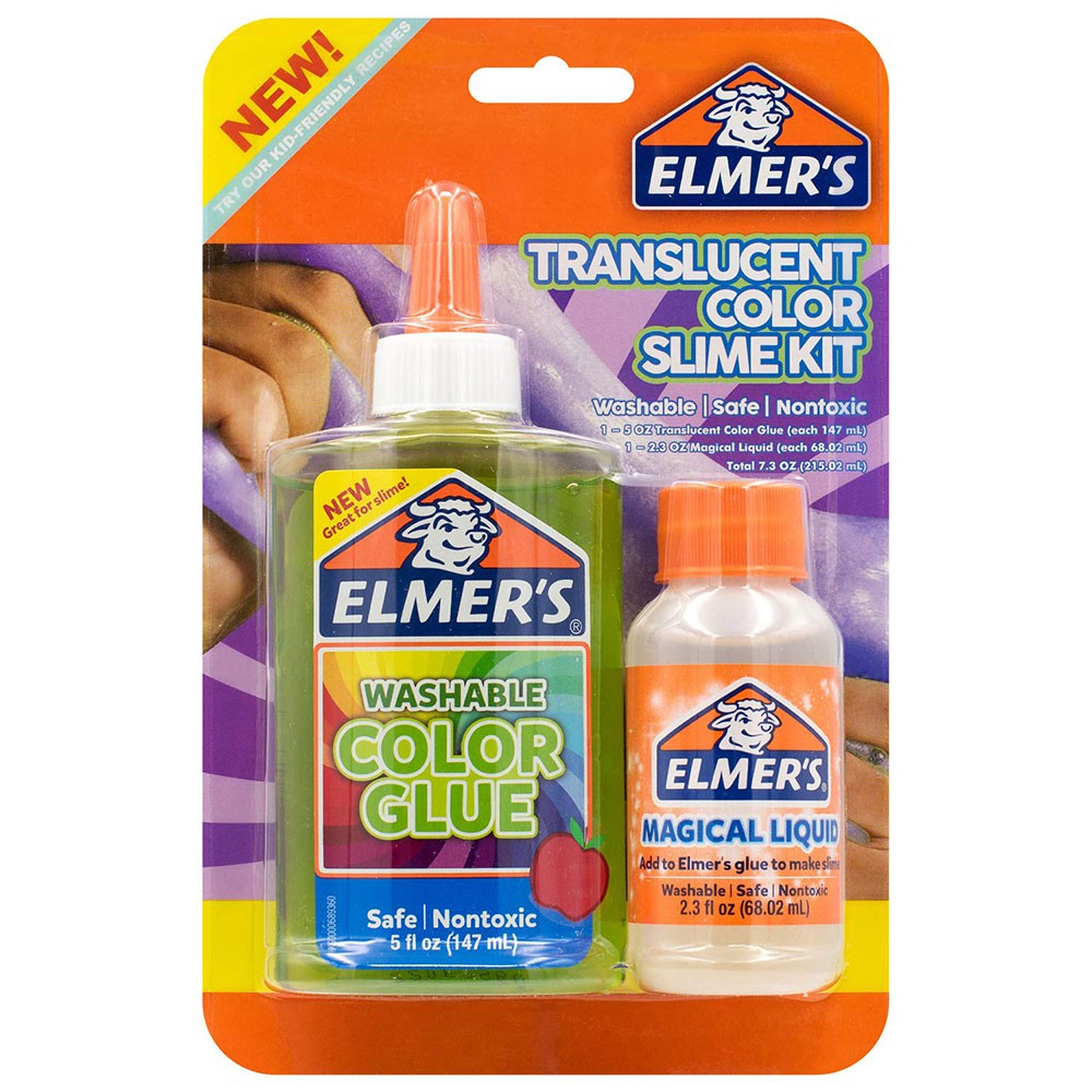 Bộ sản phẩm mini làm slime Elmer’s Washable Color Glue Slime Kit – Green