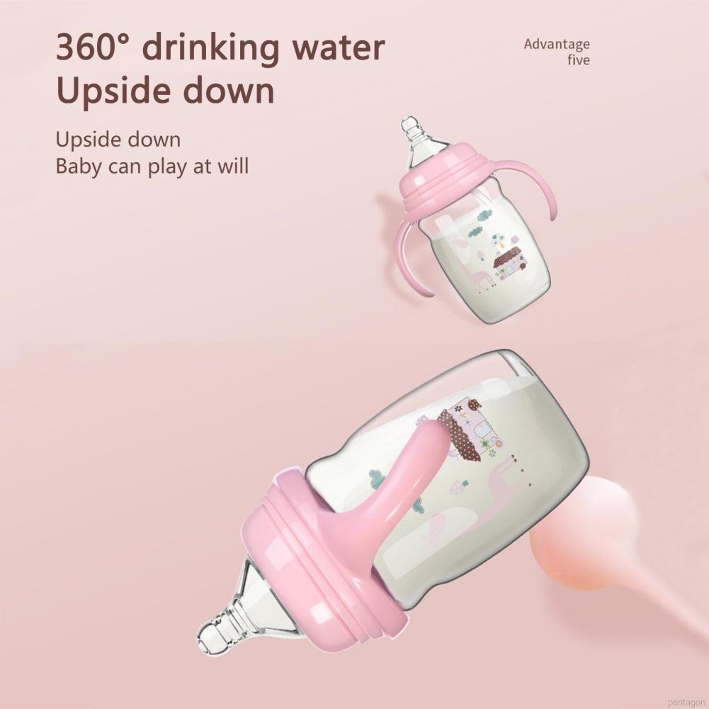 Bình sữa dung tích 220ml có tay cầm cao cấp tiện lợi dành cho bé