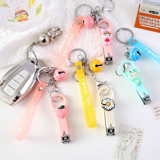 Móc khóa kèm bấm móng tay cute, tiện lợi móc balo, túi xách phụ kiện