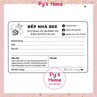 Combo 50 nhãn vận chuyển, phiếu giao hàng in sẵn - IN THEO YÊU CẦU 10x15cm có keo dán sẵn - Hóa đơn nhiệt IN SẴN