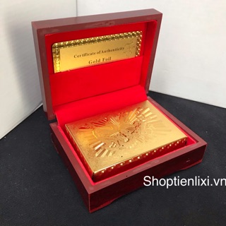 Bộ bài mạ vàng 24k