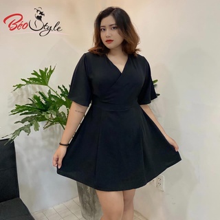 Đầm dự tiệc thiết kế đơn giản có thắt dây eo Bigsize DABS031 Dành cho các nàng từ 55-95kg- Mặc dạo phố, công sở, dự tiệc