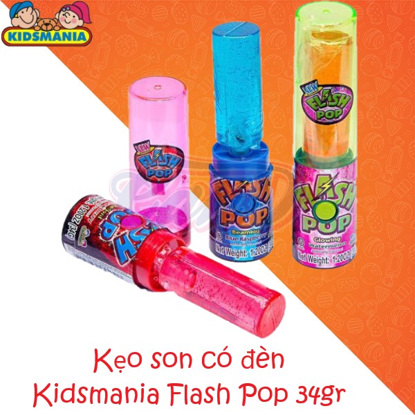 Kẹo son có đèn Kidsmania Flash Pop 34gr (Màu ngẫu nhiên)