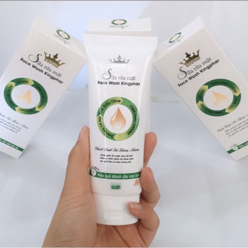 SỮA RỬA MẶT Face Wash  Kingphar - Tube 100ml - Chiết xuất thiên nhiên, làm sạch, dưỡng ẩm, làm trằng da