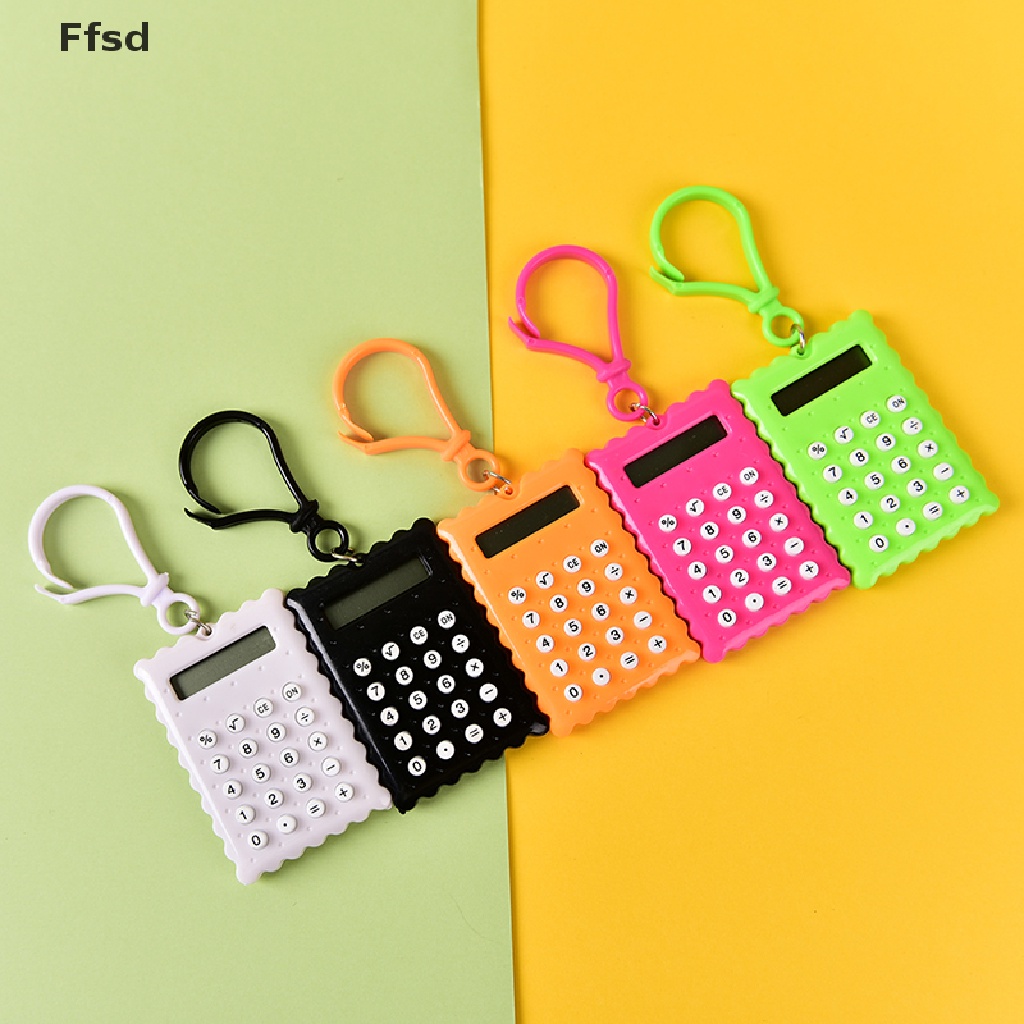 {Ffsd} Móc Khóa Máy Tính Điện Tử Mini 8 Chữ Số Bằng Nhựa Màu Sắc Ngẫu Nhiên