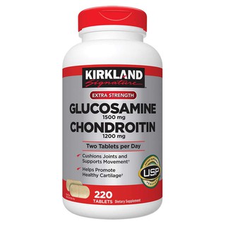 [BILL MỸ] Viên uống bổ sung GLUCOSAMINE + CHONDROITIN 220vien [DATE MỚI NHẤT 11/2024]