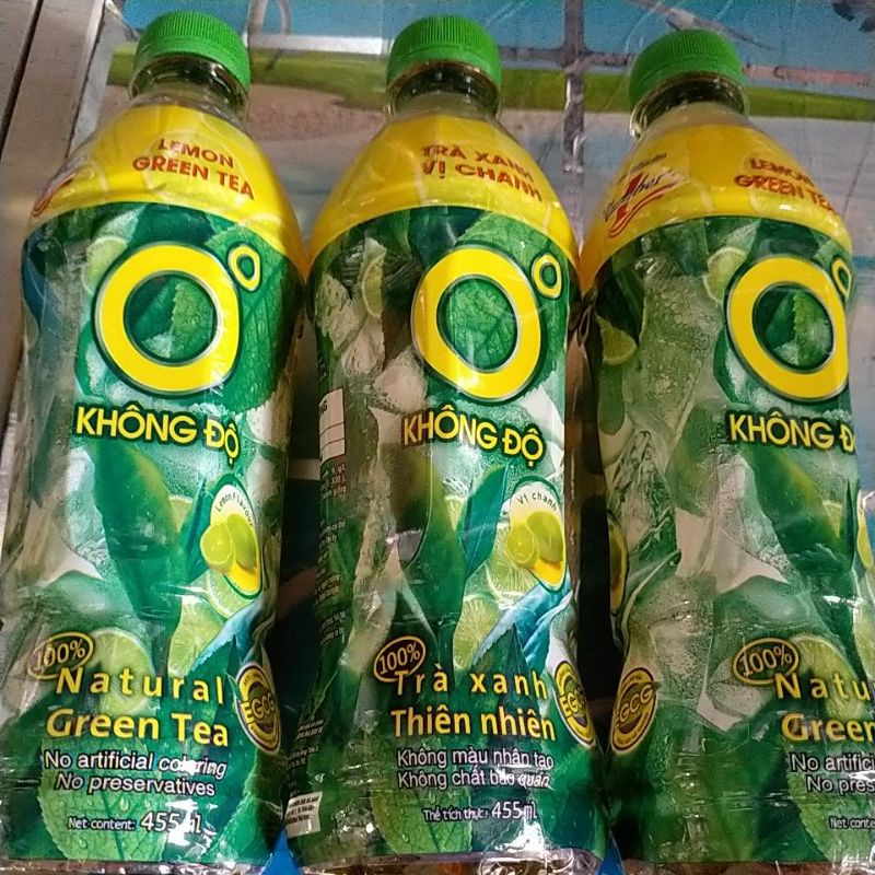 Lốc 6 chai trà xanh không độ 455ml