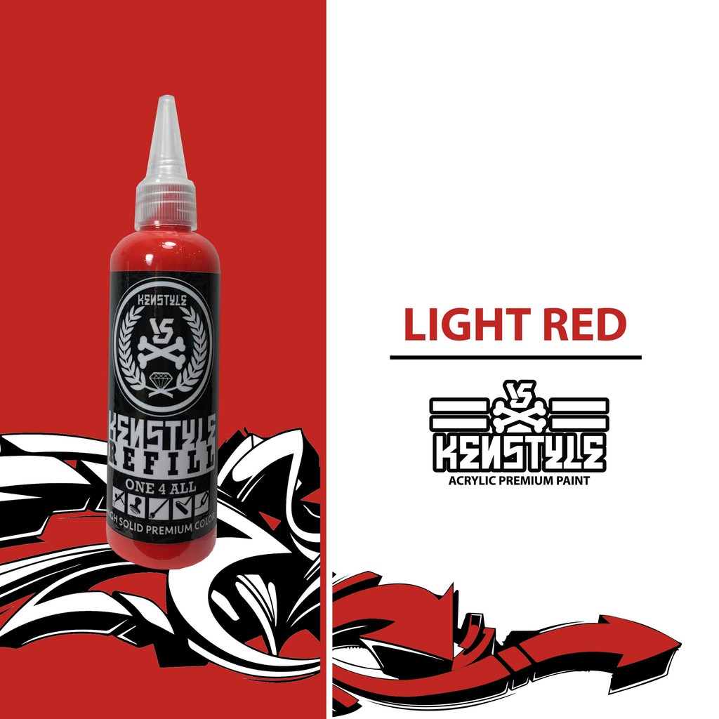 [NEW NEW] ★ Chai Màu 𝗞𝗘𝗡𝗦𝗧𝗬𝗟𝗘 "LIGHTRED" Sắc Đỏ 110ml [Giặt không bay, không phai]