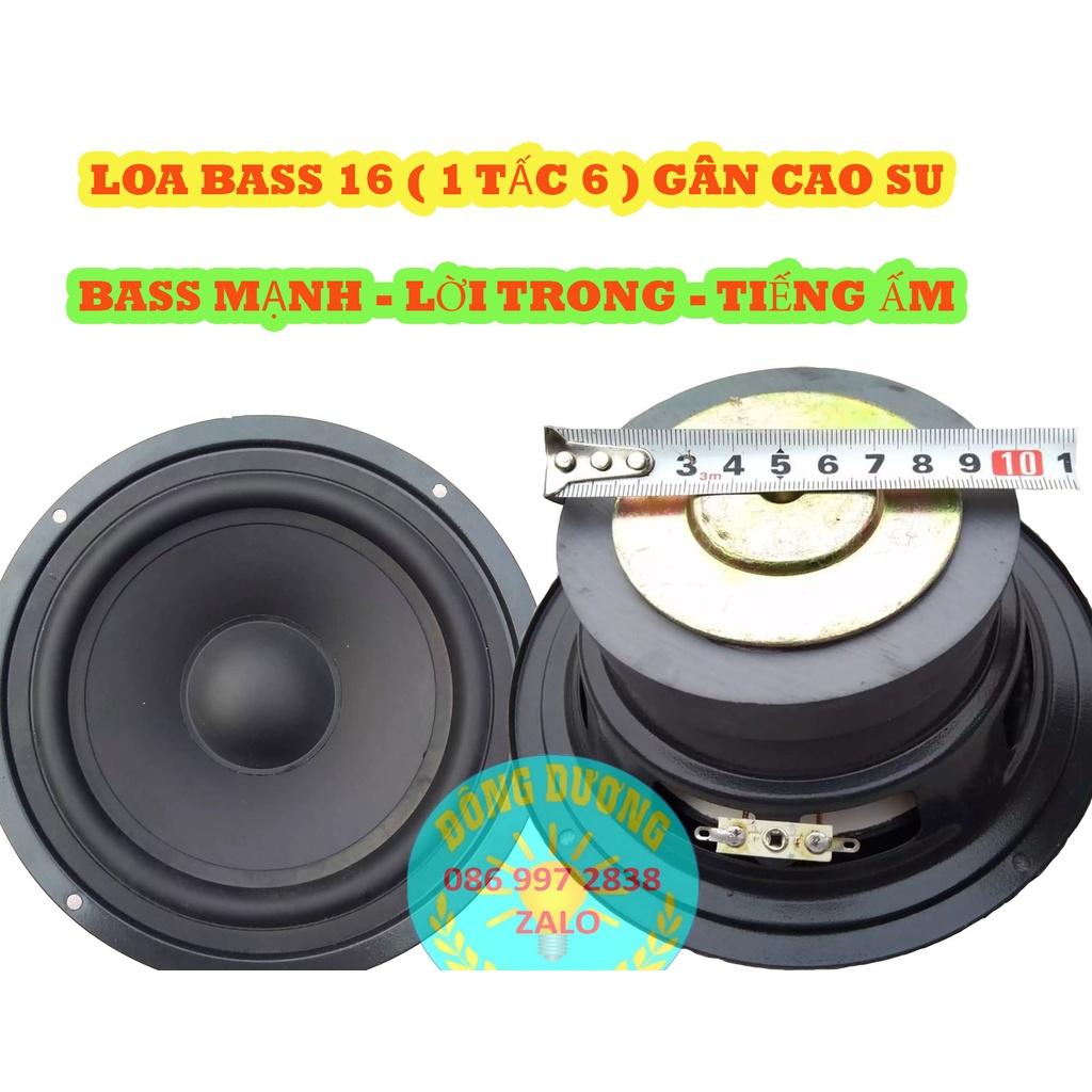 2 CỦ LOA BASS 16 GẦN CAO SU CHẤT LƯỢNG - LOA 1 TẤC 6 - CỦ LOA RỜI