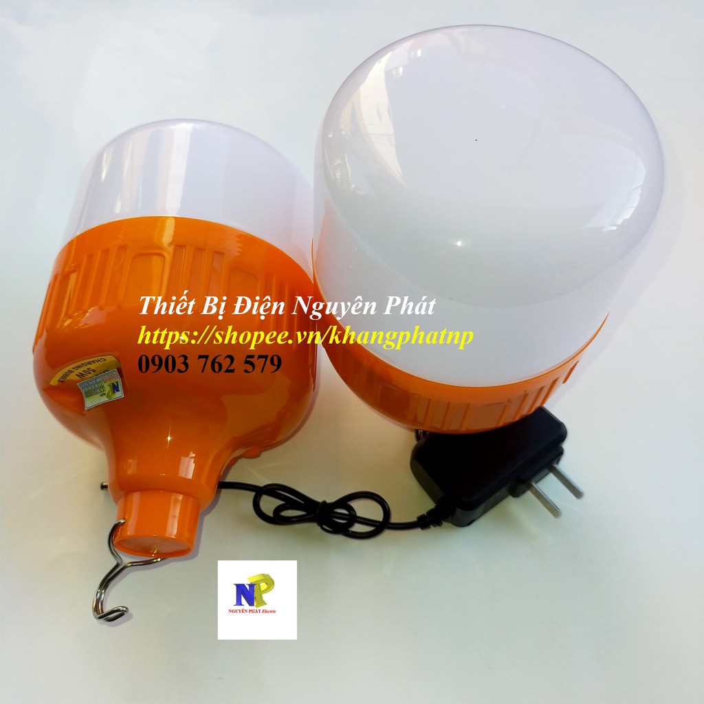 Bóng Đèn LED Tích Điện 50w (Bóng Đèn LED Sạc Tích Điện) - Hàng Chất Lượng