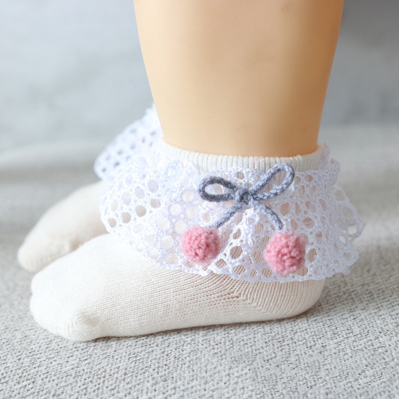 Vớ cotton trang trí nơ thời trang xinh xắn cho các bé
