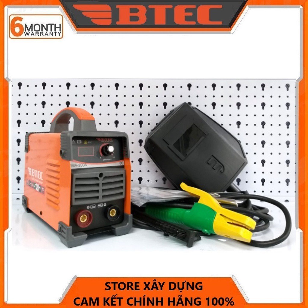 MÁY HÀN QUE ĐIỆN TỬ (2MM - 2.6MM) BTEC MMA-200A (CHUYÊN KÉO QUE 3.2, CÓ ĐỒNG HỒ)- HÀNG CHÍNH HÃNG