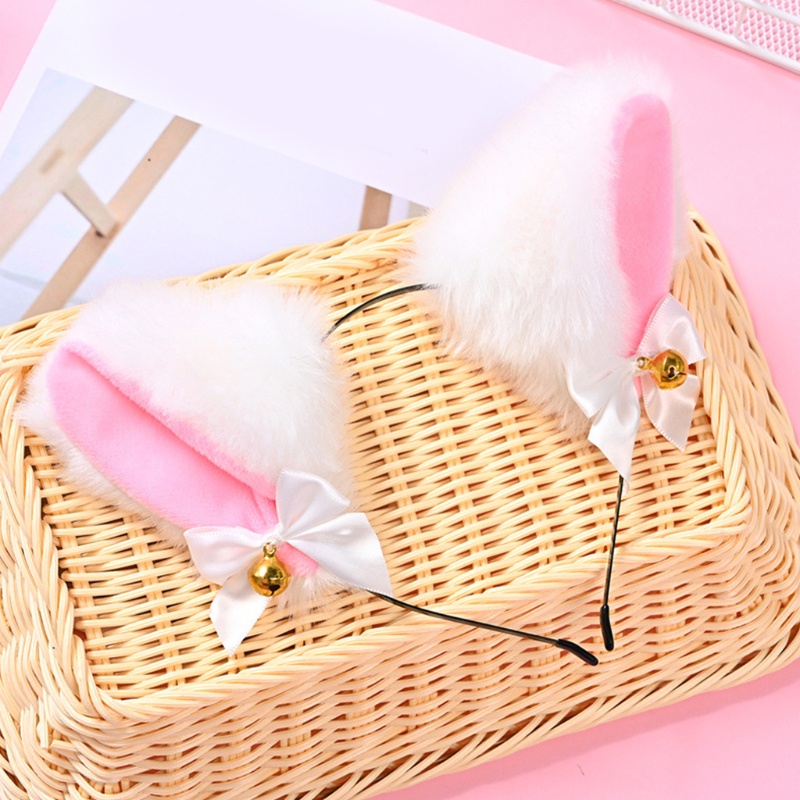 Vòng Cổ Choker Ren Hình Tai Mèo Phối Lông Thời Trang Dự Tiệc