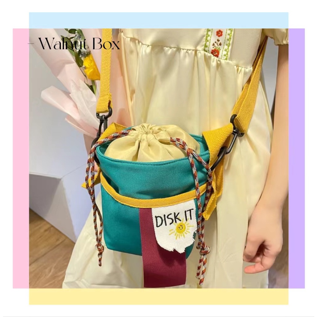 Túi Bucket Đeo Chéo Hình Mặt Cười Phong Cách Hàn Quốc Độc Đáo Thời Trang