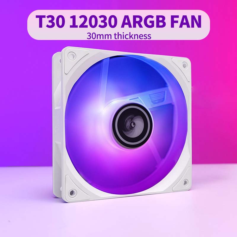 Quạt Tản Nhiệt CPU T30 ARGB 12030 Dày 30mm 5V 3PIN Không Ồn Tiện Dụng
