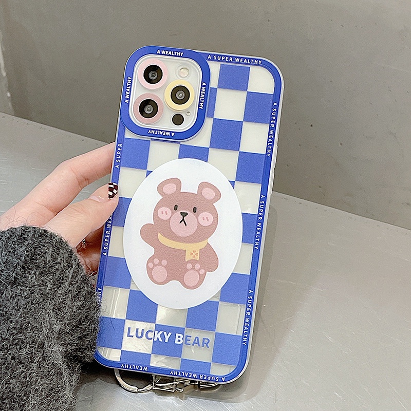 Ốp lưng iphone Ốp Điện Thoại Silicon TPU Mềm Trong Suốt Có Dây Đeo Cho iphone 11 pro max 14pro pro max 7 plus 14pro mini 13 13PROMAX 13MINI Dinuo case