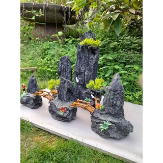 Hòn Non Bộ mini Tiểu Cảnh Núi Hồ Cá