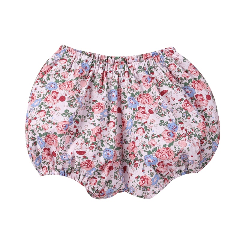 Quần Short Dáng Rộng Bằng PP In Hoa Dễ Thương Thời Trang Mùa Hè Cho Bé Gái