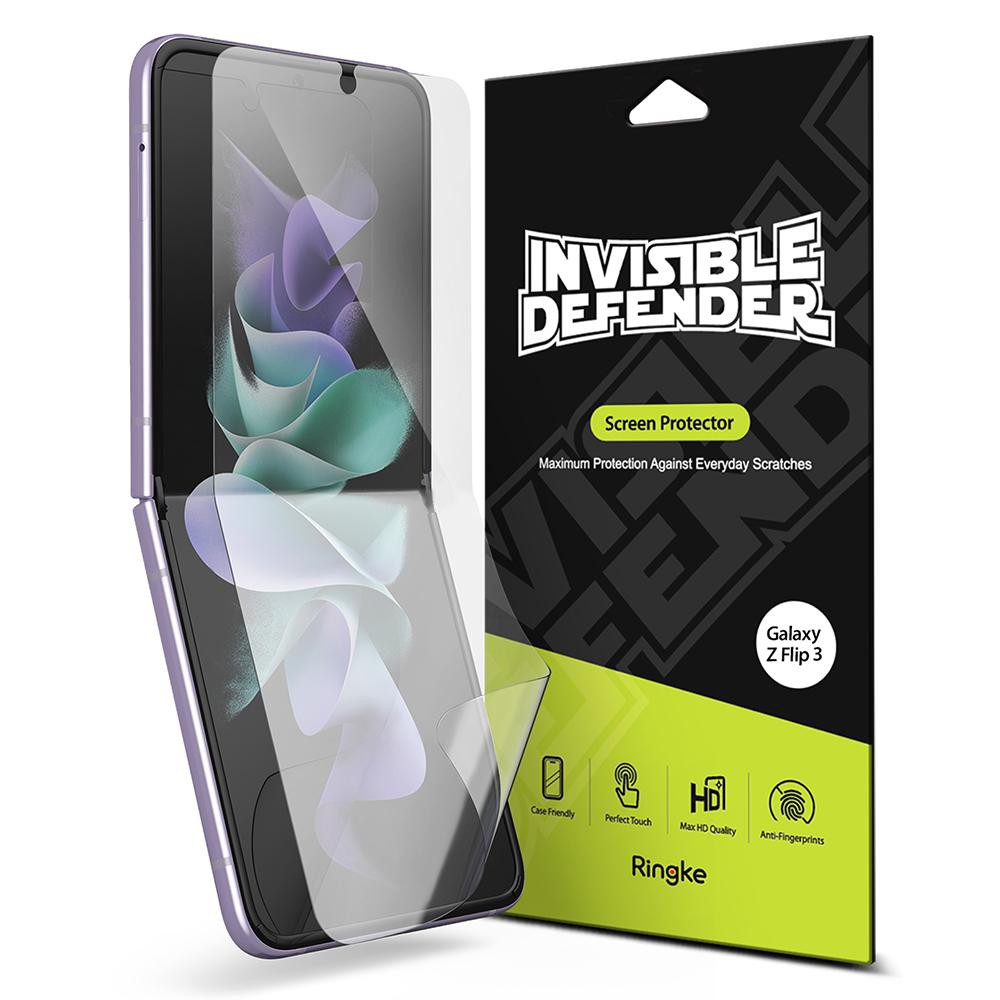 Dán màn hình Ringke cho Galaxy Z Flip 3 - Screen Protector Invisible Defender - Nhập khẩu Hàn Quốc (1 set 2 phim)