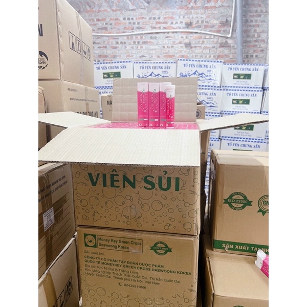 Viên Sủi Collagen X10 collagen đẹp da trắng sáng tự nhiên sạch nám tàn nhanh hiệu quả tuýp 20 viên