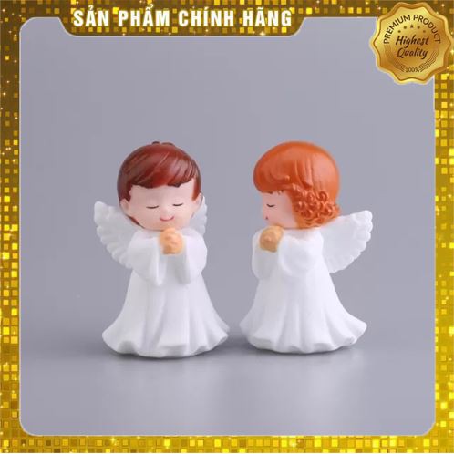 Cặp thiên thần dễ thương dùng trang trí bánh kem,bánh sinh nhật,trang trí tiểu cảnh,làm đồ chơi