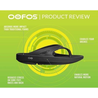 Dép chạy bộ Oofos nhiều màu cao su đúc nguyên khối Xuất dư