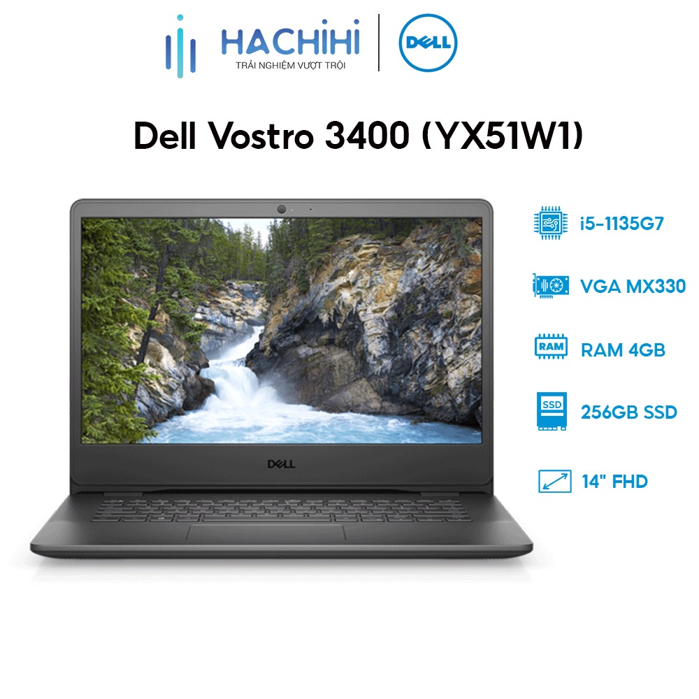 [Mã ELMALL7 giảm 7% đơn 5TR] Laptop Dell Vostro 3400 i5-1135G7 | 4GB | 256GB | VGA MX330 2GB | 14' FHD