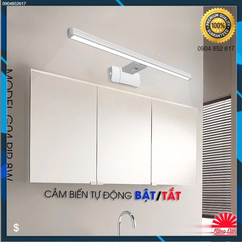 💥Chính Hãng💥 Đèn LED chiếu sáng gương cảm biến Rạng Đông trang điểm thông minh tự động bật/tắt G04.PIR 8W